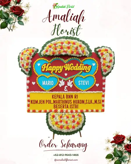 Papan Bunga Pernikahan Nunu